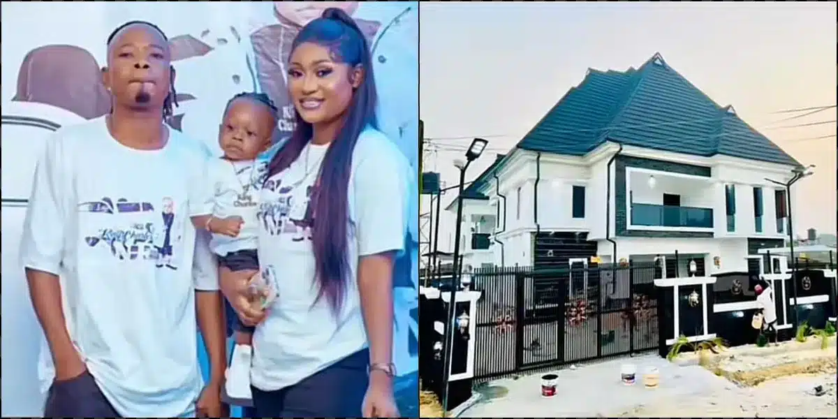 Lady flaunts 7 months project as she moves into new house with husband