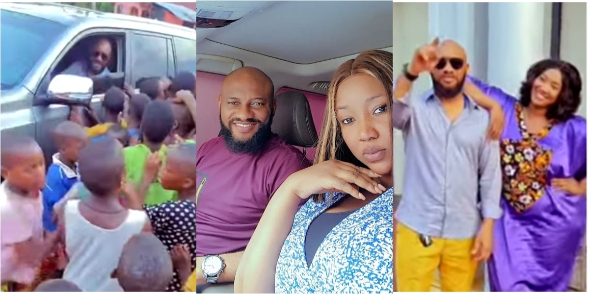 Yul Edochie takes his wife Judy Austin to his village in Anambra State