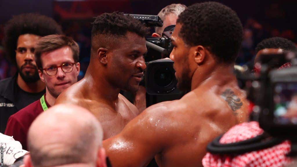 Anthony Joshua francis ngannou leave boxing encourages 